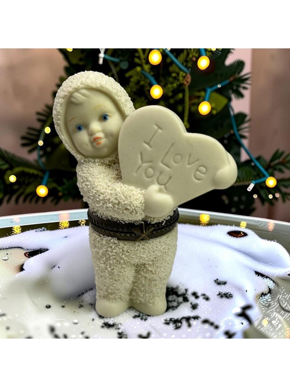 Department 56 Snowbabies Sweet Heart Bisque Hinged Box Figurine From 1998